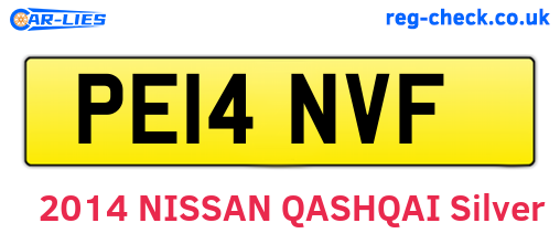 PE14NVF are the vehicle registration plates.