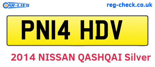 PN14HDV are the vehicle registration plates.