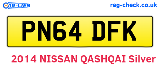 PN64DFK are the vehicle registration plates.
