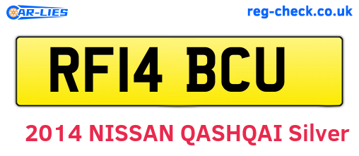 RF14BCU are the vehicle registration plates.