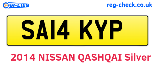 SA14KYP are the vehicle registration plates.