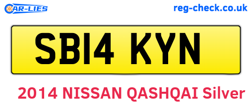 SB14KYN are the vehicle registration plates.