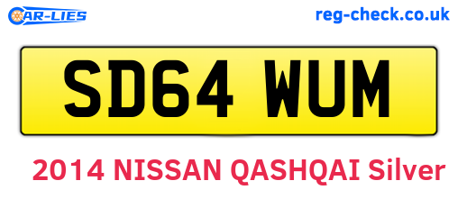 SD64WUM are the vehicle registration plates.