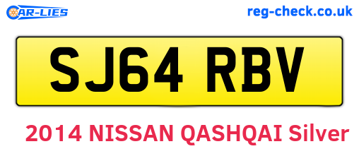 SJ64RBV are the vehicle registration plates.