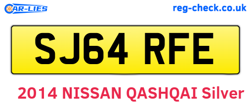 SJ64RFE are the vehicle registration plates.