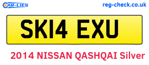 SK14EXU are the vehicle registration plates.