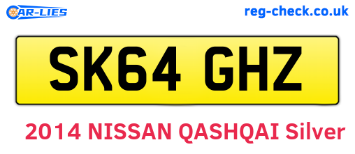 SK64GHZ are the vehicle registration plates.