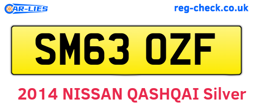 SM63OZF are the vehicle registration plates.