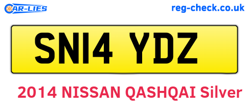 SN14YDZ are the vehicle registration plates.