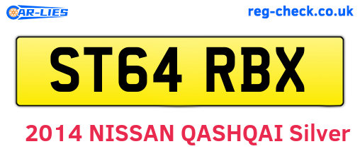 ST64RBX are the vehicle registration plates.