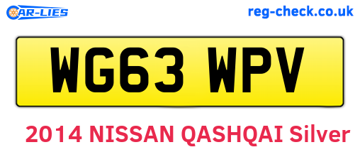 WG63WPV are the vehicle registration plates.