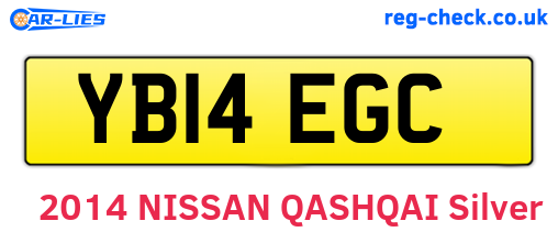 YB14EGC are the vehicle registration plates.