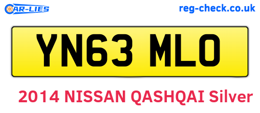 YN63MLO are the vehicle registration plates.
