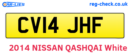 CV14JHF are the vehicle registration plates.