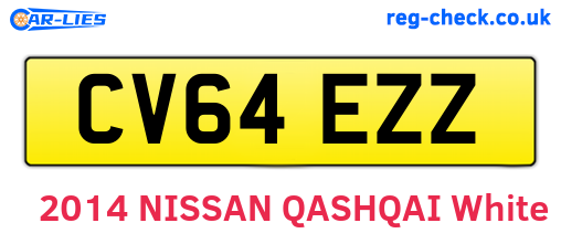CV64EZZ are the vehicle registration plates.
