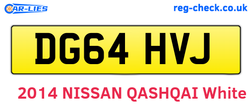 DG64HVJ are the vehicle registration plates.
