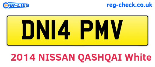 DN14PMV are the vehicle registration plates.