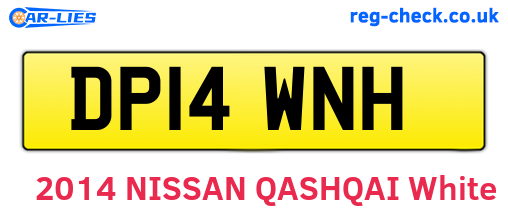 DP14WNH are the vehicle registration plates.