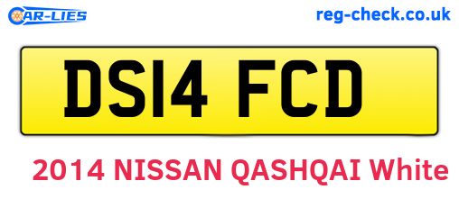 DS14FCD are the vehicle registration plates.