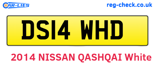 DS14WHD are the vehicle registration plates.