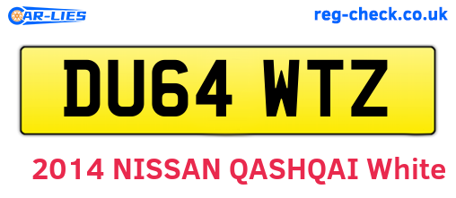 DU64WTZ are the vehicle registration plates.