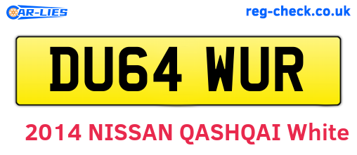 DU64WUR are the vehicle registration plates.