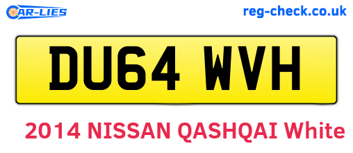 DU64WVH are the vehicle registration plates.