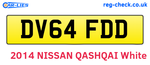 DV64FDD are the vehicle registration plates.