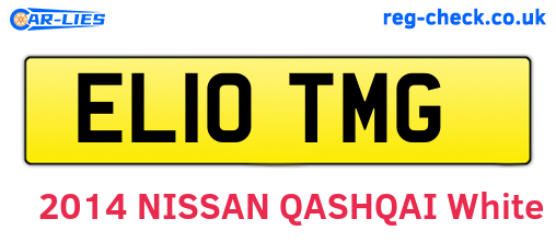 EL10TMG are the vehicle registration plates.