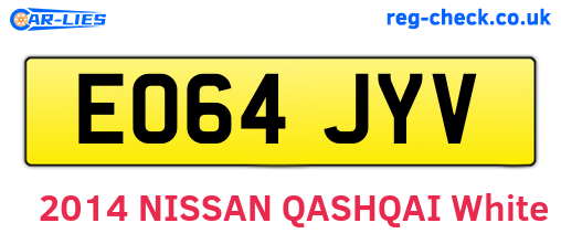 EO64JYV are the vehicle registration plates.