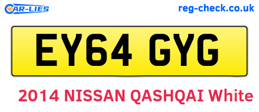 EY64GYG are the vehicle registration plates.