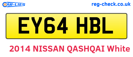 EY64HBL are the vehicle registration plates.