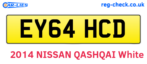 EY64HCD are the vehicle registration plates.