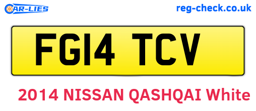 FG14TCV are the vehicle registration plates.