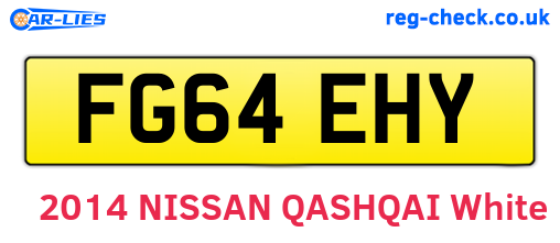 FG64EHY are the vehicle registration plates.