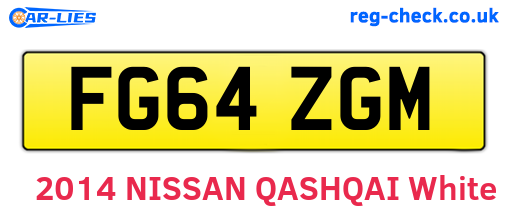 FG64ZGM are the vehicle registration plates.