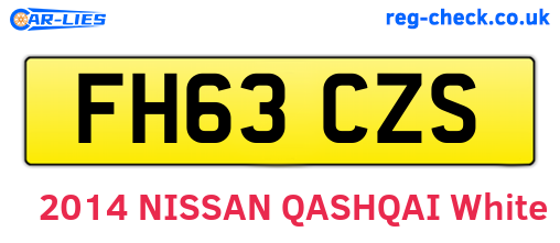 FH63CZS are the vehicle registration plates.