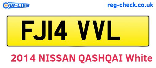 FJ14VVL are the vehicle registration plates.