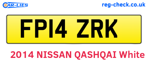 FP14ZRK are the vehicle registration plates.