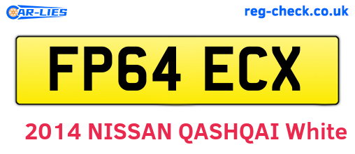 FP64ECX are the vehicle registration plates.
