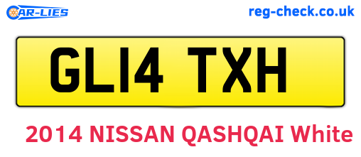 GL14TXH are the vehicle registration plates.