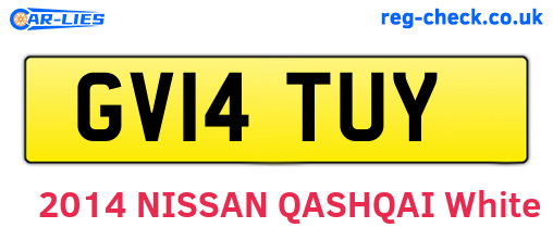 GV14TUY are the vehicle registration plates.