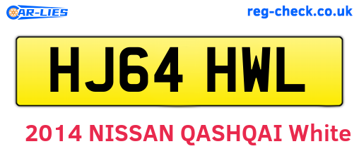 HJ64HWL are the vehicle registration plates.