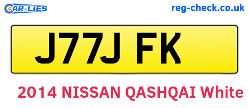 J77JFK are the vehicle registration plates.