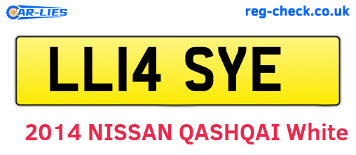 LL14SYE are the vehicle registration plates.