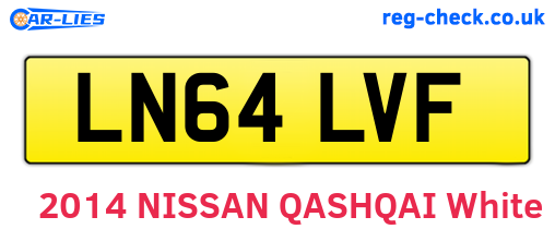 LN64LVF are the vehicle registration plates.