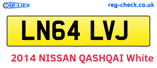 LN64LVJ are the vehicle registration plates.