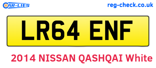 LR64ENF are the vehicle registration plates.