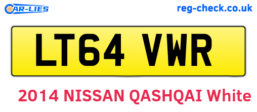 LT64VWR are the vehicle registration plates.