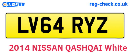 LV64RYZ are the vehicle registration plates.